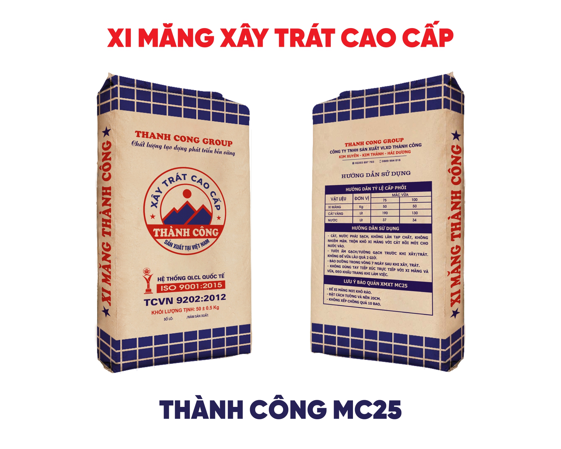 XM xây trát cao cấp Thành Công MC25