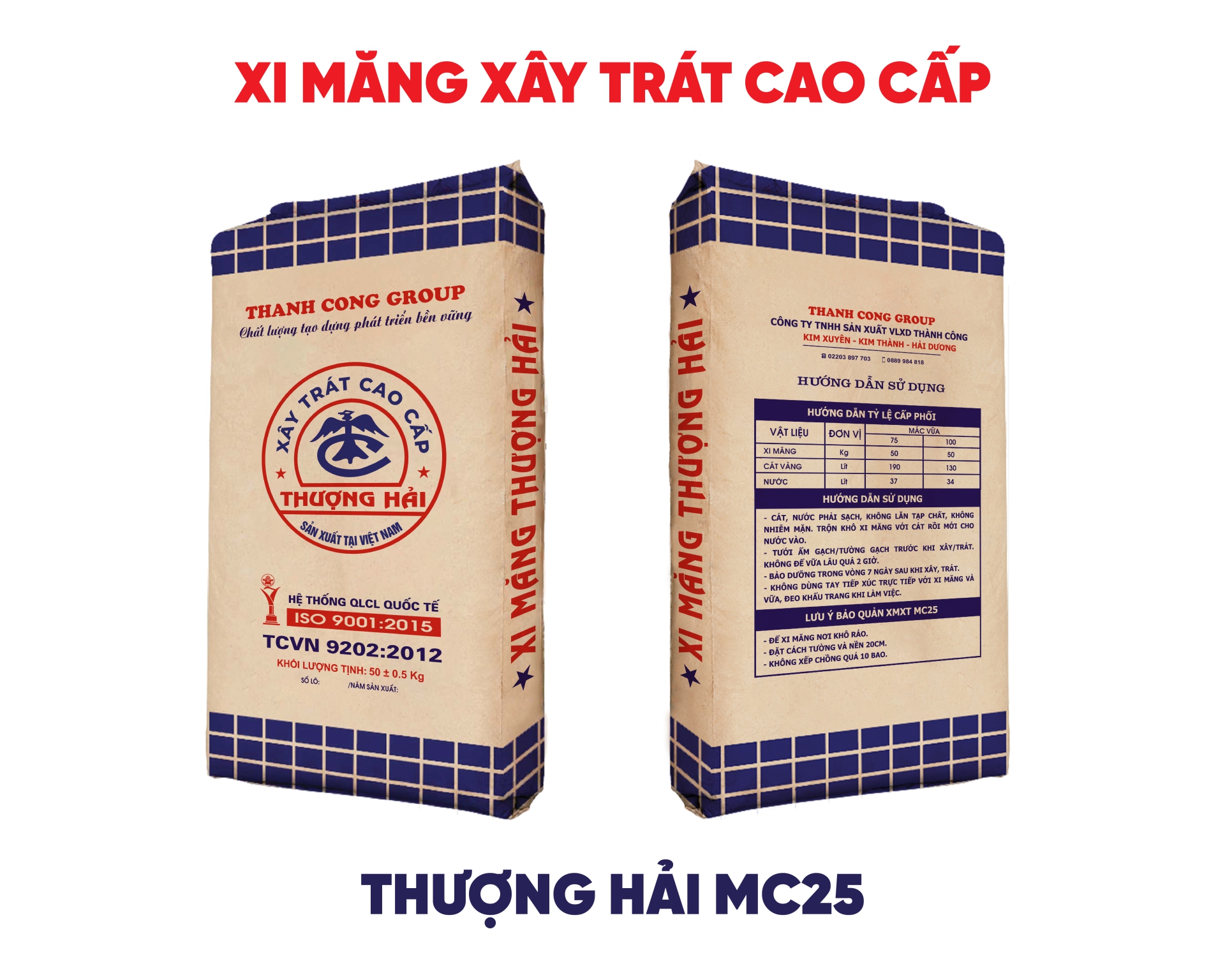 XM xây trát cao cấp MC25 Thượng Hải