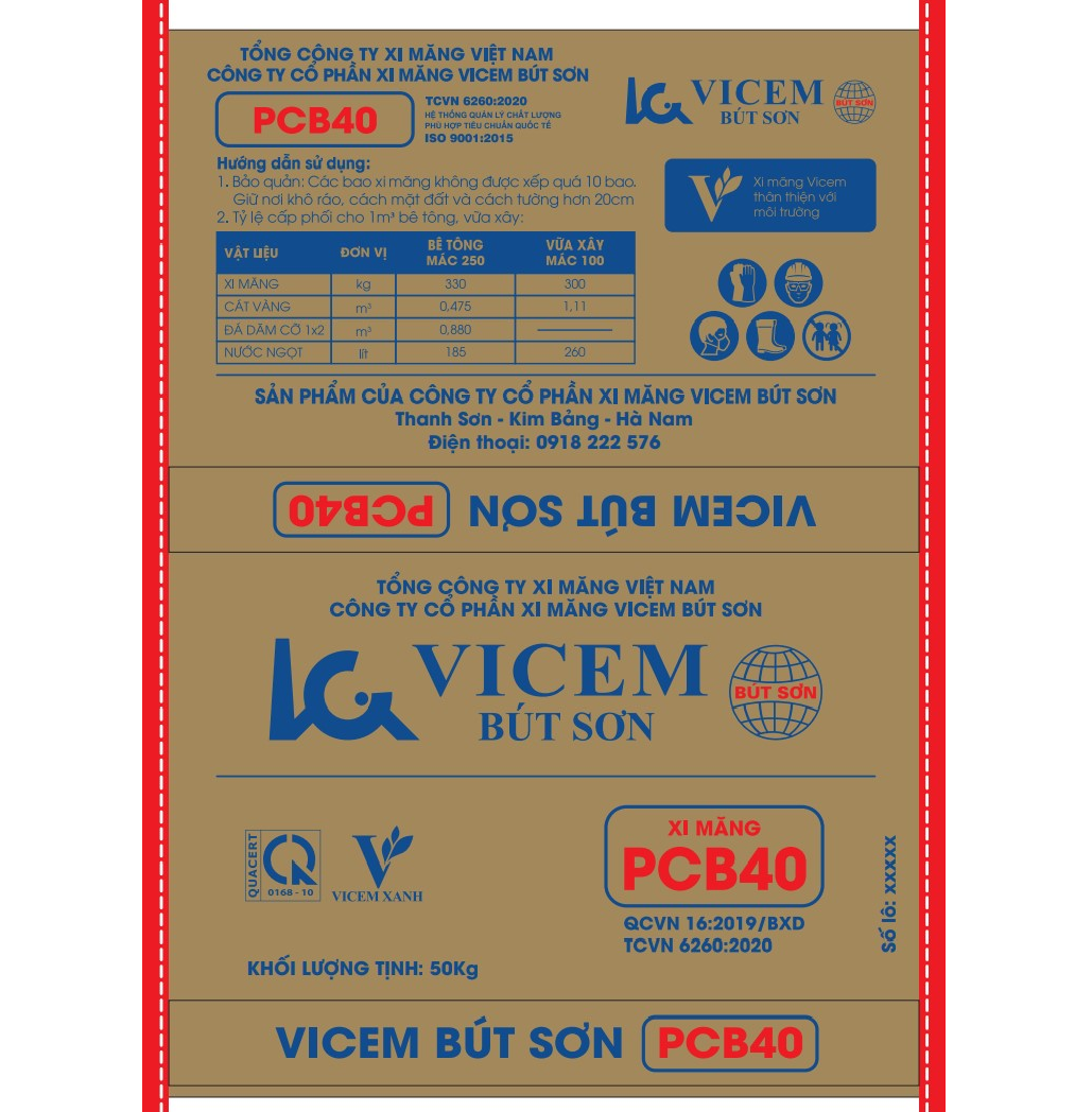 Xi măng bao PCB40