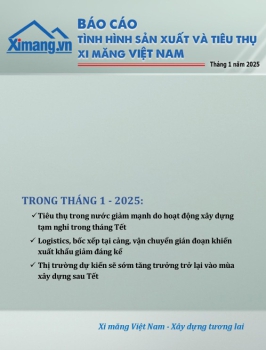 Phát hành Báo cáo sản xuất và tiêu thụ xi măng tháng 1/2025