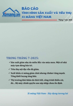 Phát hành Báo cáo sản xuất và tiêu thụ xi măng tháng 7/2025