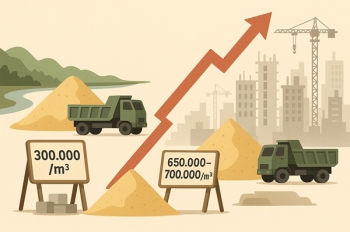 Giá cát miền Trung biến động mạnh: Đà Nẵng khan hiếm gấp đôi Quảng Ngãi, thị trường xây dựng lao đao