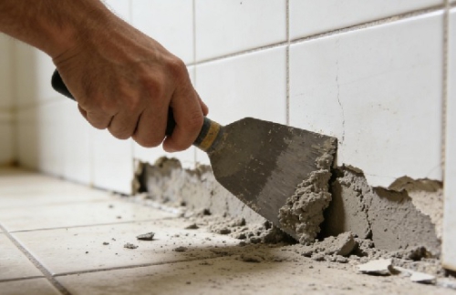 Cách xử lý gạch ốp chân tường bị bong sau mùa nồm