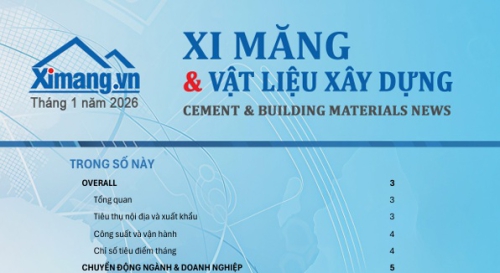 Thị trường Xi măng và Vật liệu xây dựng tháng 01/2026: Khởi động tích cực, xuất khẩu giữ nhịp cân bằng