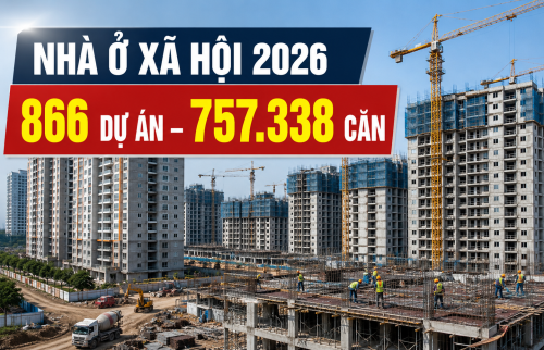 Nhà ở xã hội 2026 tăng tốc: 866 dự án, hơn 757.000 căn đang được triển khai