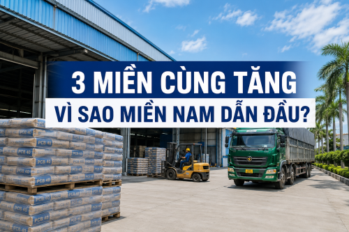 Vì sao tiêu thụ xi măng cả 3 miền cùng tăng, miền Nam tăng mạnh nhất?